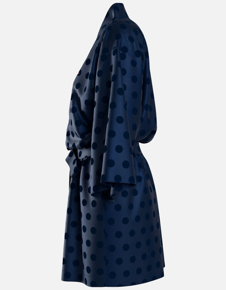 KIMONO POLKA DOTS Womens Bathrobe Desert Sky