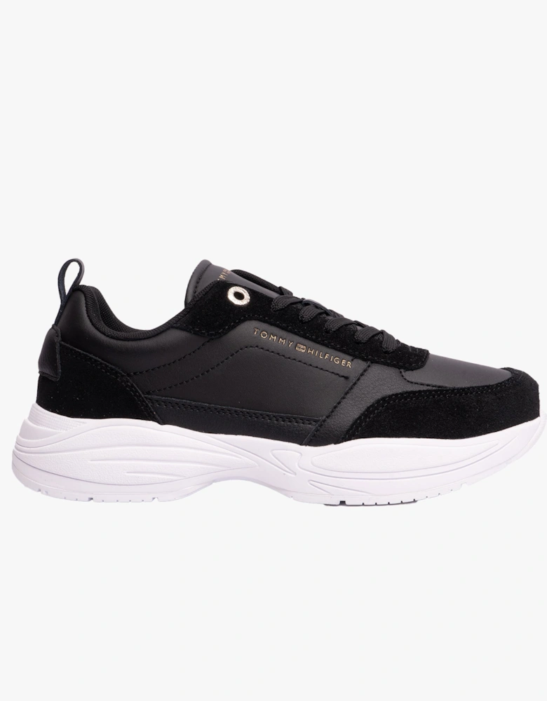 ESSENTIAL LTHR RUNNER Womens Trainers Black