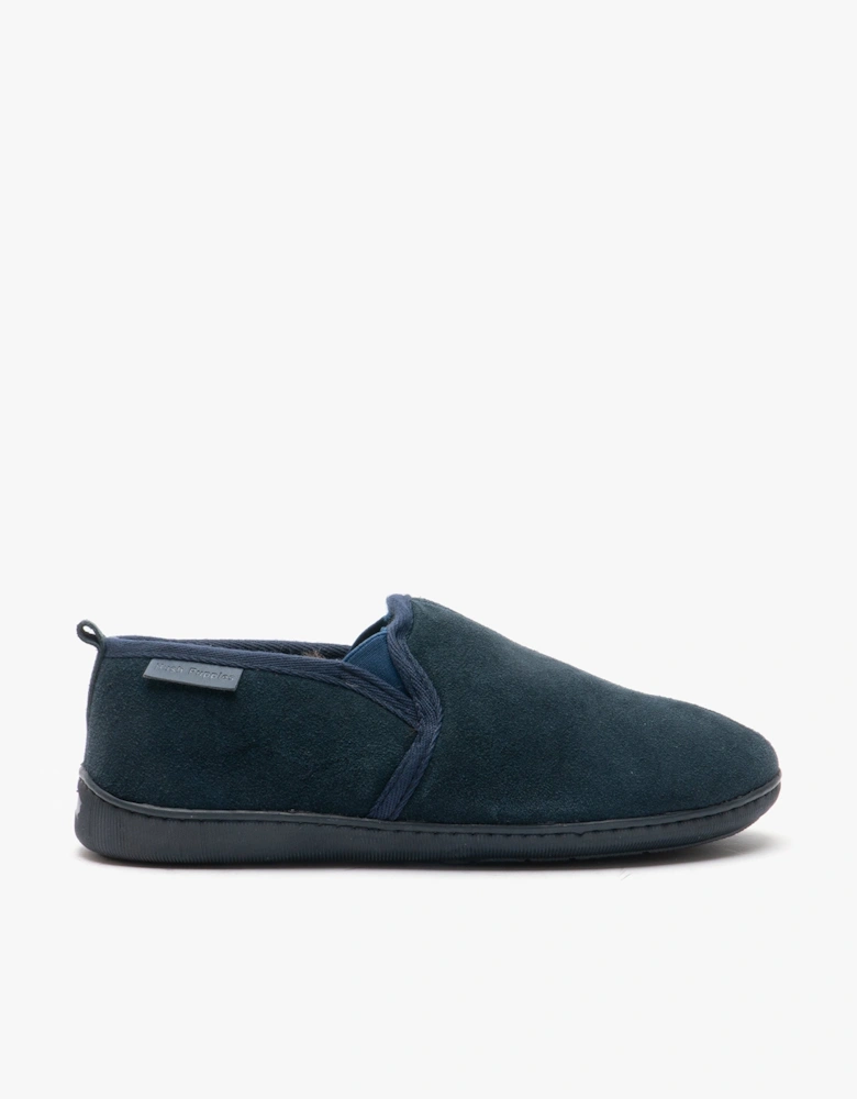 ARNOLD Mens Suede Full Slippers Navy