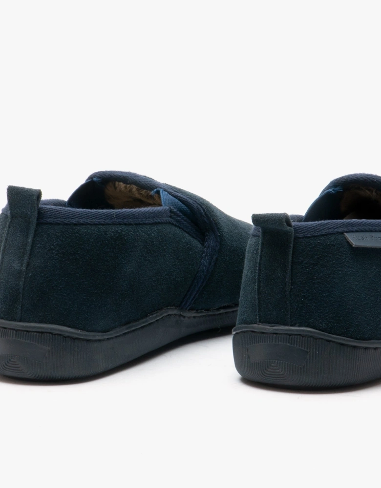 ARNOLD Mens Suede Full Slippers Navy