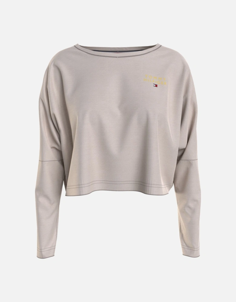 LONG SLEEVE T-SHIRT GOLD EMBR. Womens T-Shirts Cashmere Creme