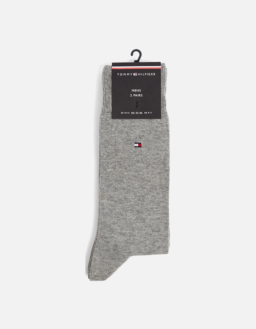 2 Pack Mens Crew Classic Socks Grey