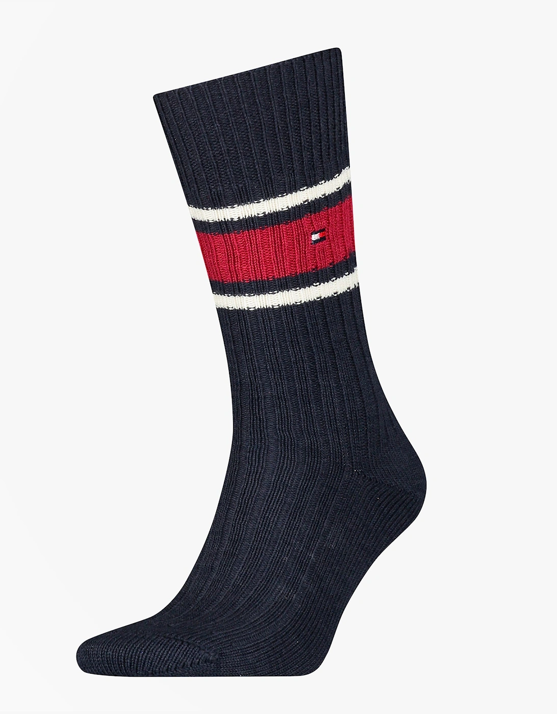 Ribbed Wool Mens Premium Trainer Socks Navy, 3 of 2