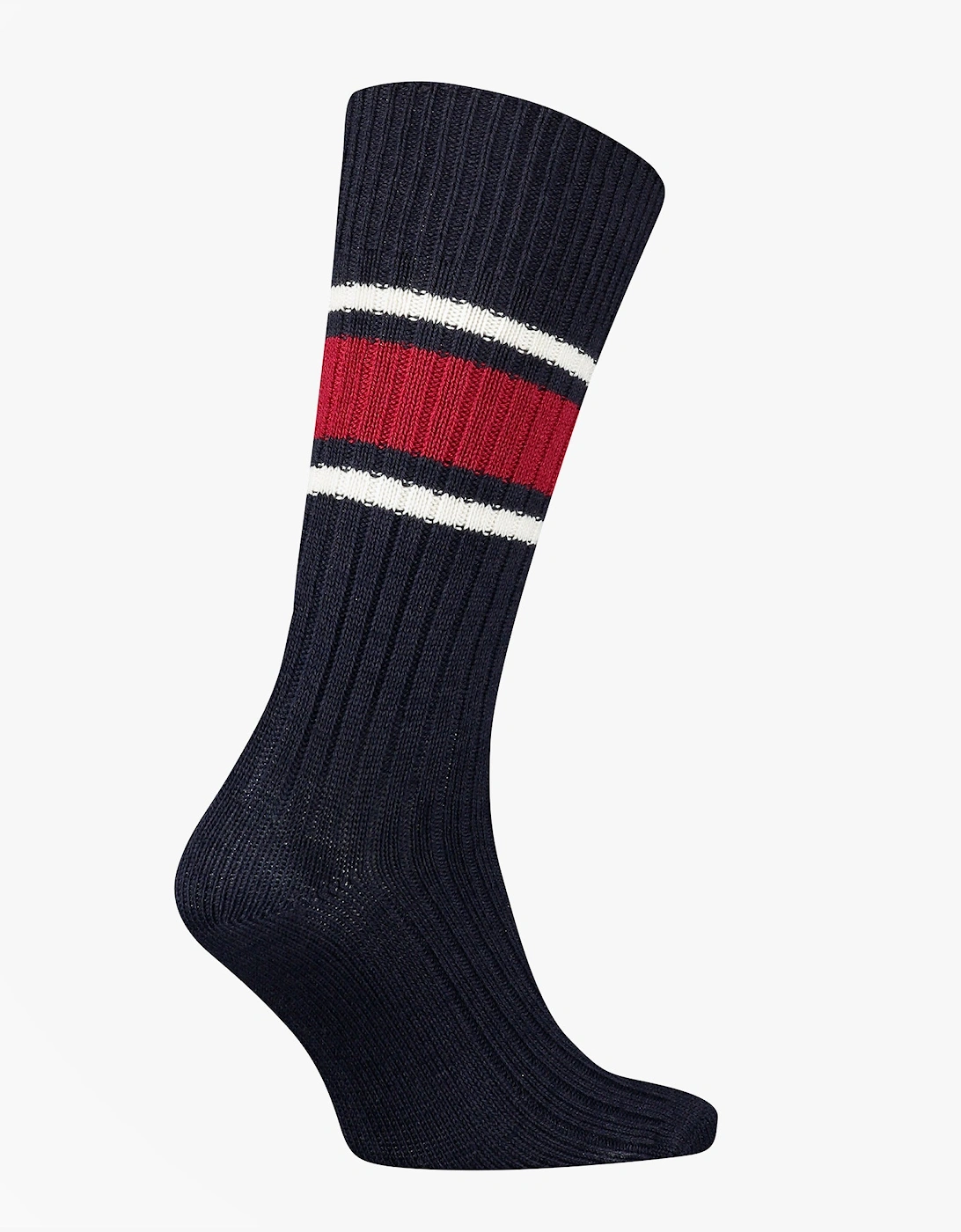 Ribbed Wool Mens Premium Trainer Socks Navy