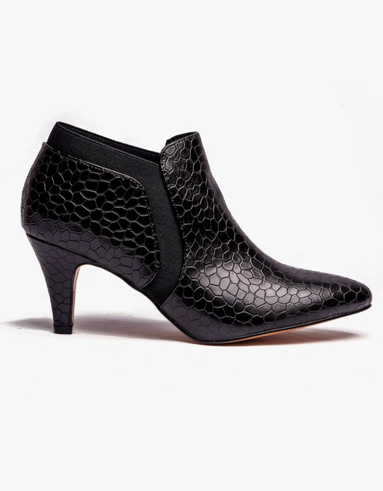 KRISTINA Womens Shoes Black Croc