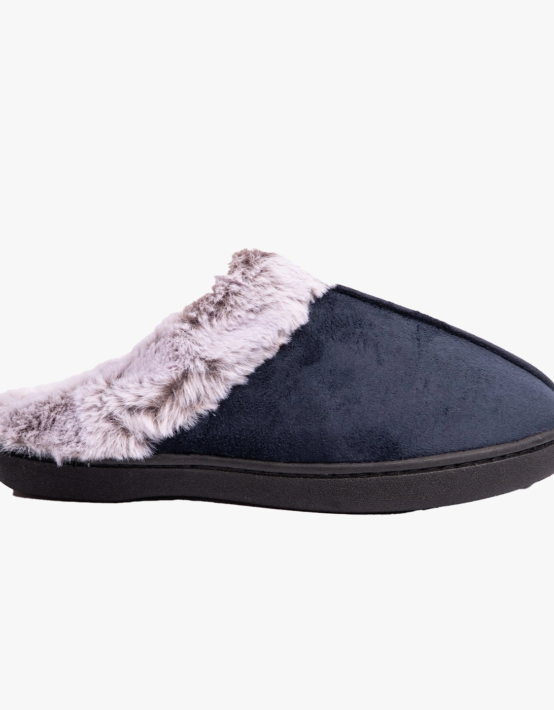 FLORRIE Womens (EE Fit) Mule Slippers Navy Combi, 6 of 5