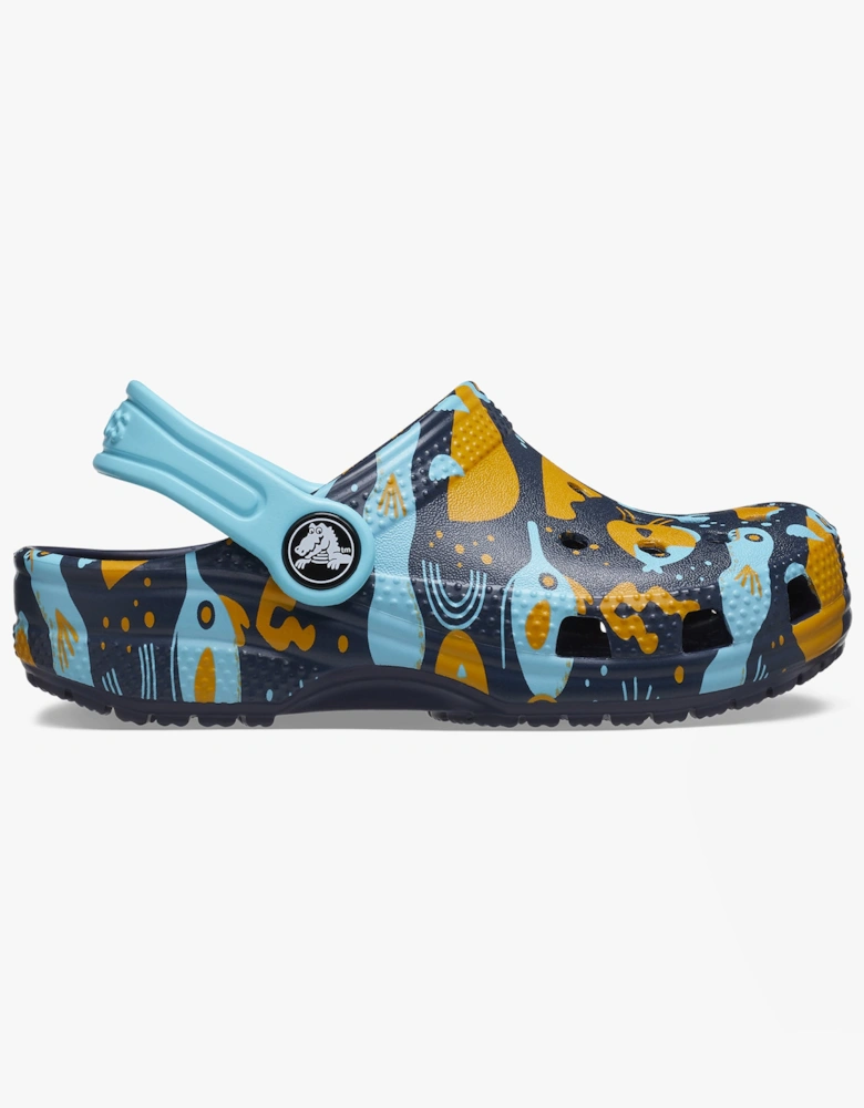 209039-4HQ CLASSIC ISLAND ESCAPE Kids Clogs Navy/Multi