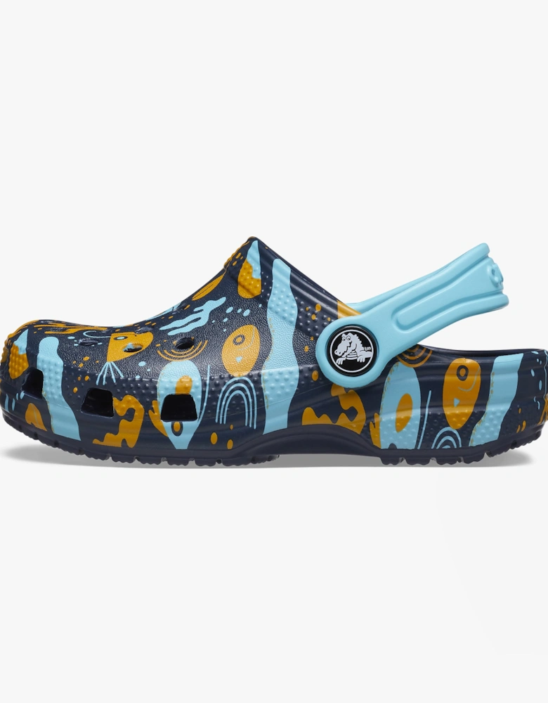 209039-4HQ CLASSIC ISLAND ESCAPE Kids Clogs Navy/Multi