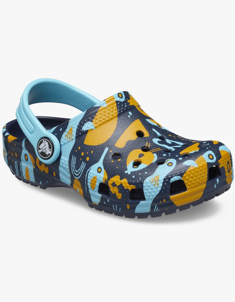 209039-4HQ CLASSIC ISLAND ESCAPE Kids Clogs Navy/Multi