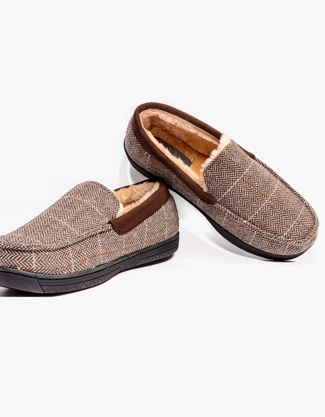 Jo & Joe AARON Mens Slippers Brown