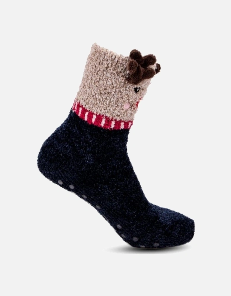 Totes Isotoner novelty-superso Womens Slipper Socks Reindeer