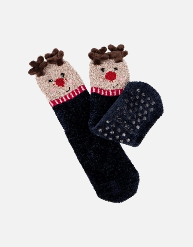 Totes Isotoner novelty-superso Womens Slipper Socks Reindeer