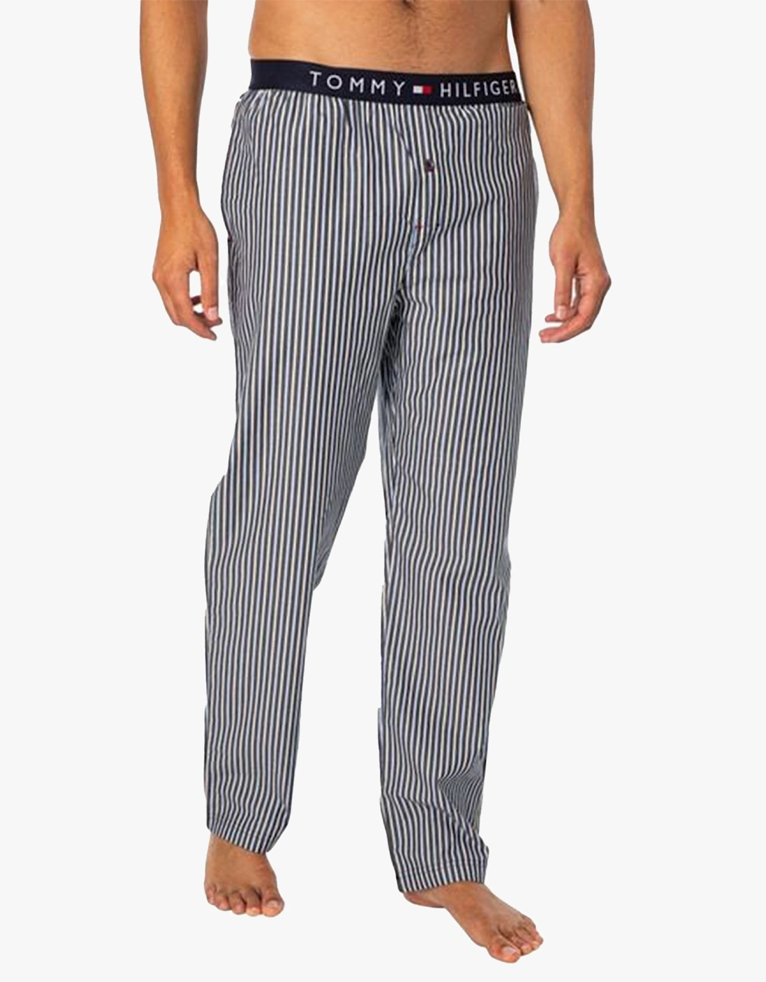 TH ORIGINAL WOVEN PRINT Mens Lounge Trousers Beatrice Stripe Desert Sky, 5 of 4