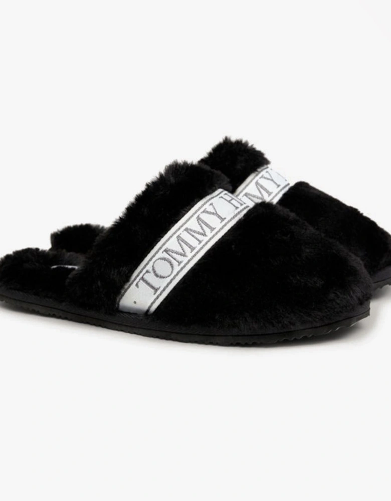 TOMMY FUR HOTEL  Womens Slippers Black