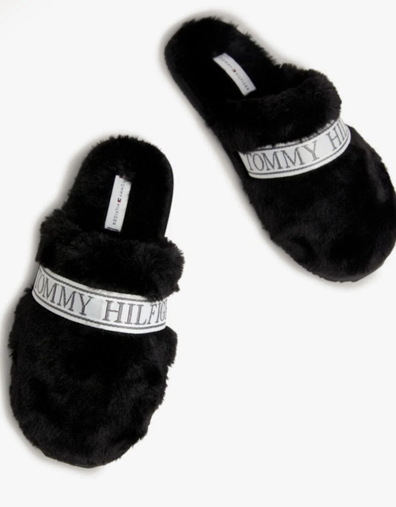 TOMMY FUR HOTEL  Womens Slippers Black