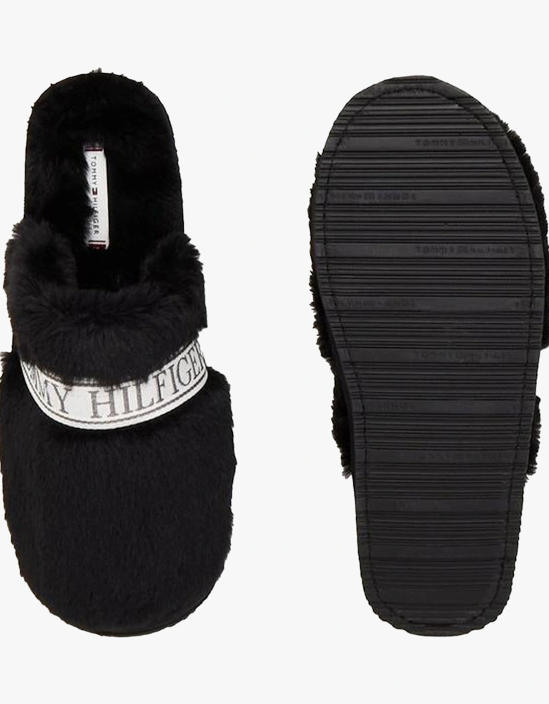 TOMMY FUR HOTEL  Womens Slippers Black