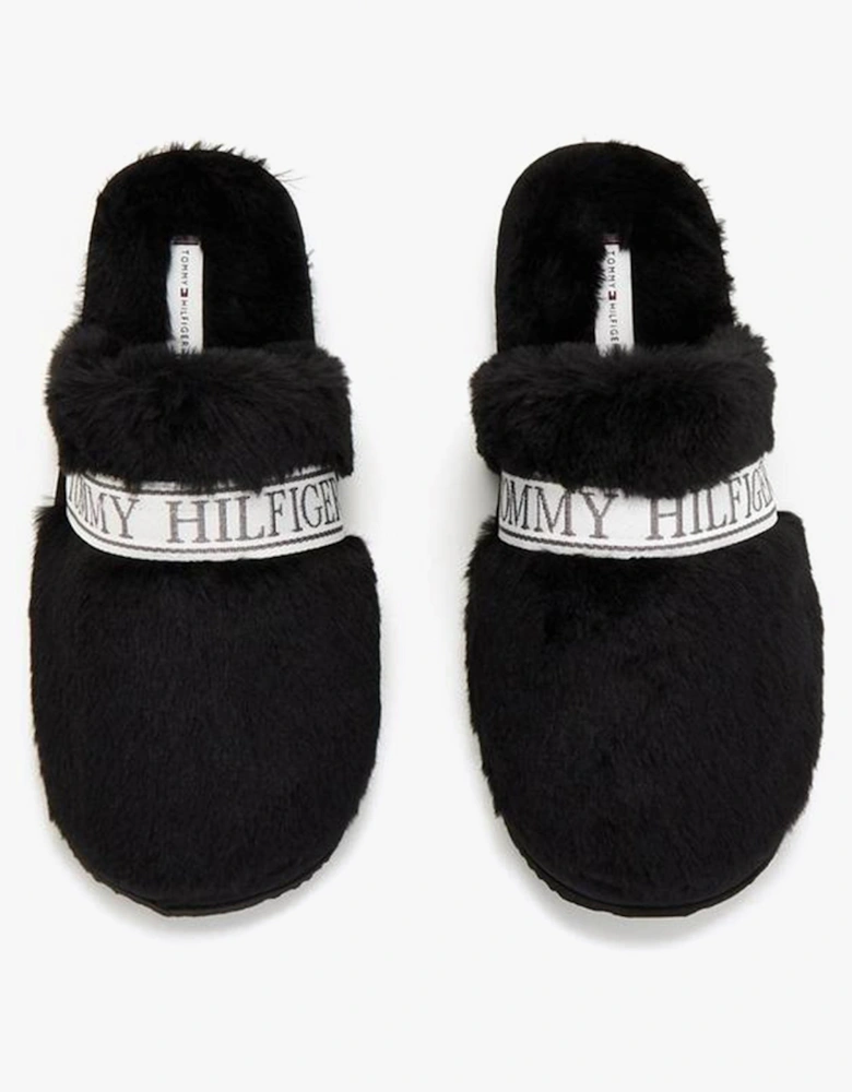 TOMMY FUR HOTEL  Womens Slippers Black