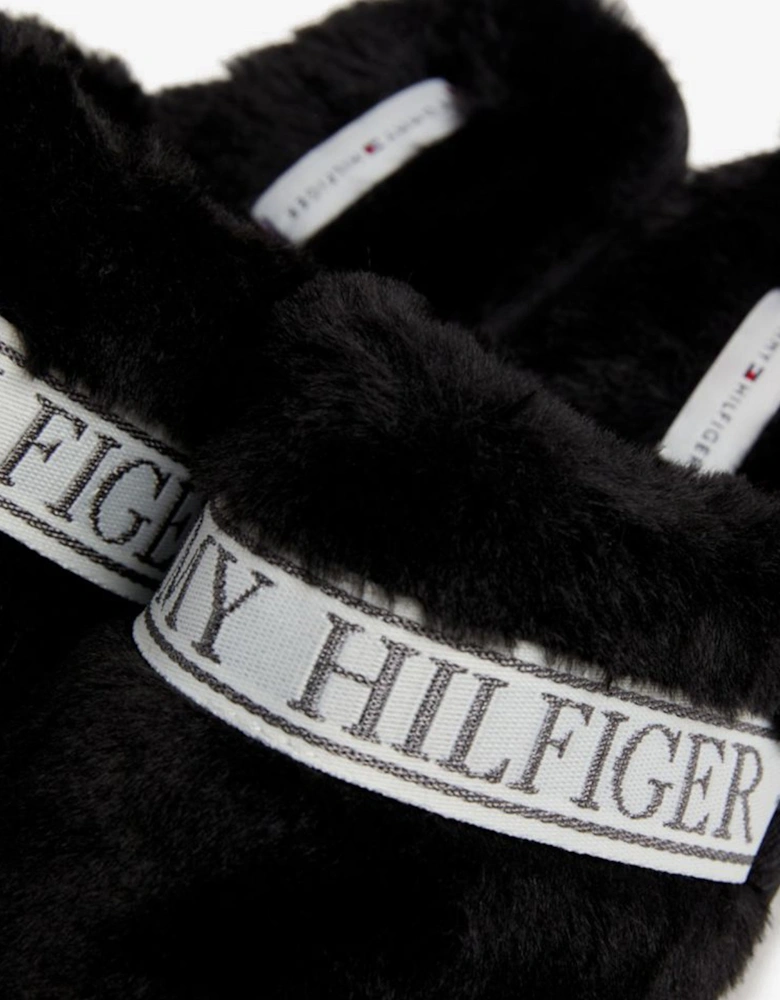 TOMMY FUR HOTEL  Womens Slippers Black