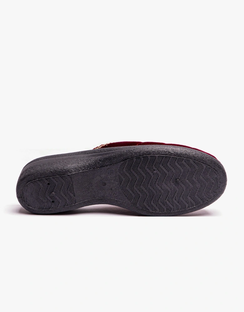 Jo & Joe KATH Womens Slippers Burgundy