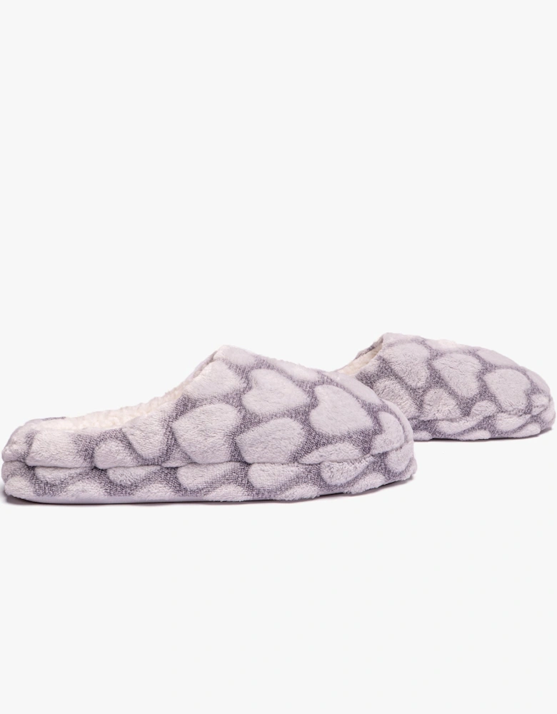 Jo & Joe LOVEHEART Womens Slippers Grey