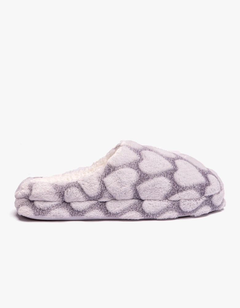 Jo & Joe LOVEHEART Womens Slippers Grey