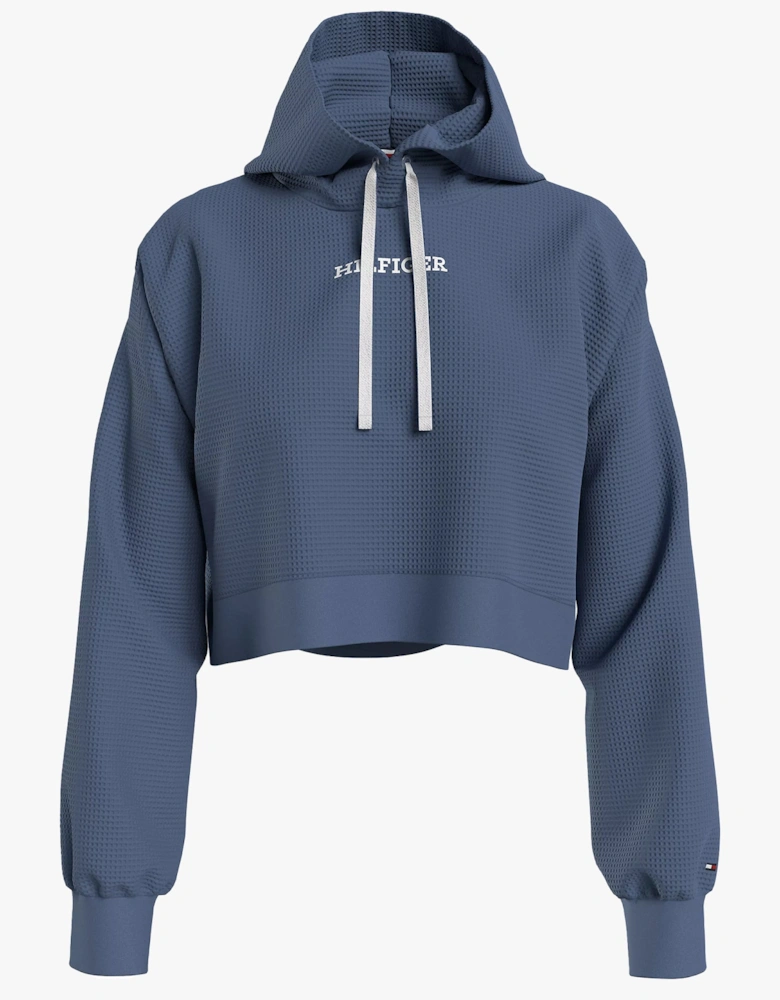 LONG SLEEVE HOODIE Womens Hoodie Iron Blue