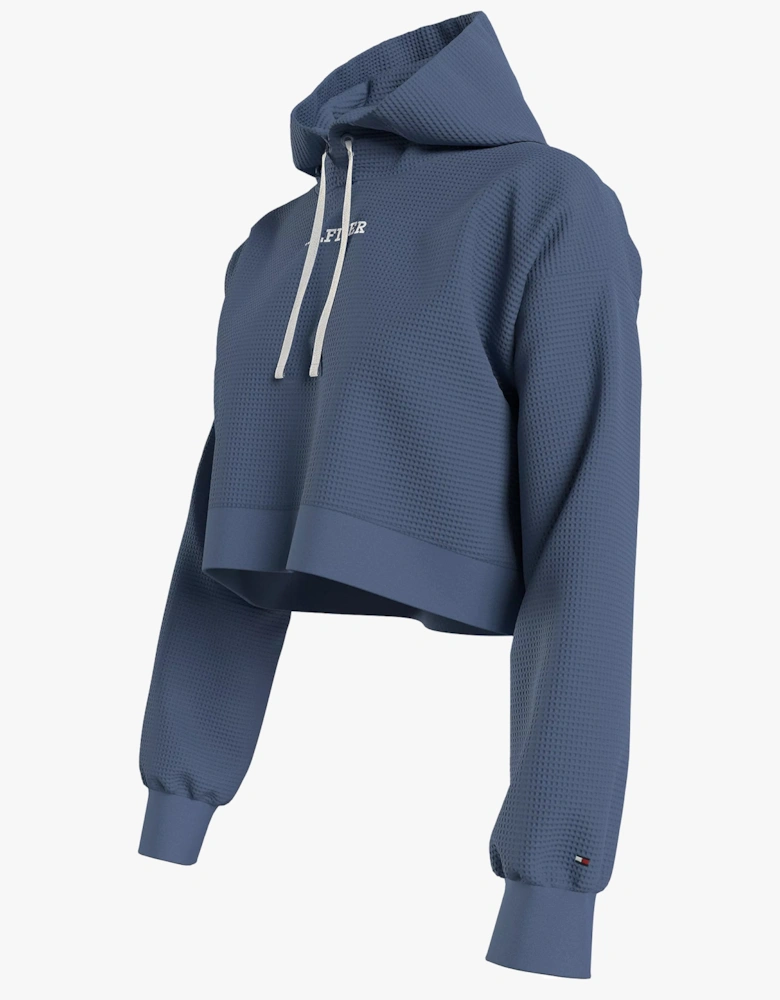 LONG SLEEVE HOODIE Womens Hoodie Iron Blue