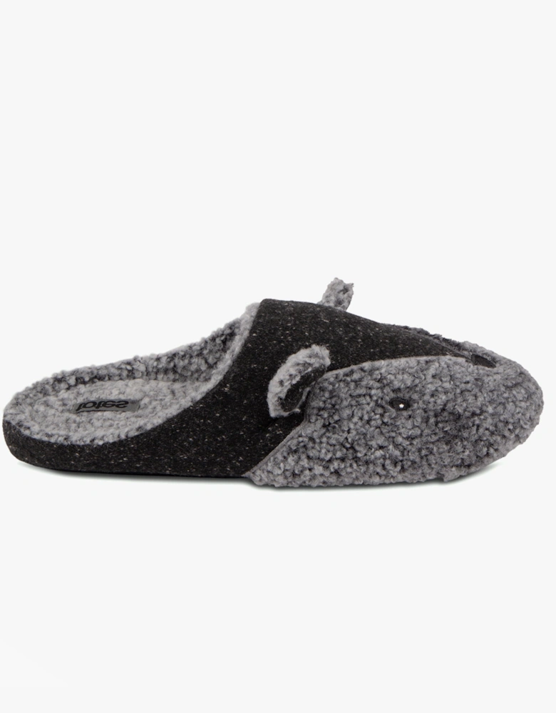 NOVELTY APPLIQUE Mule Slippers Mens Novelty