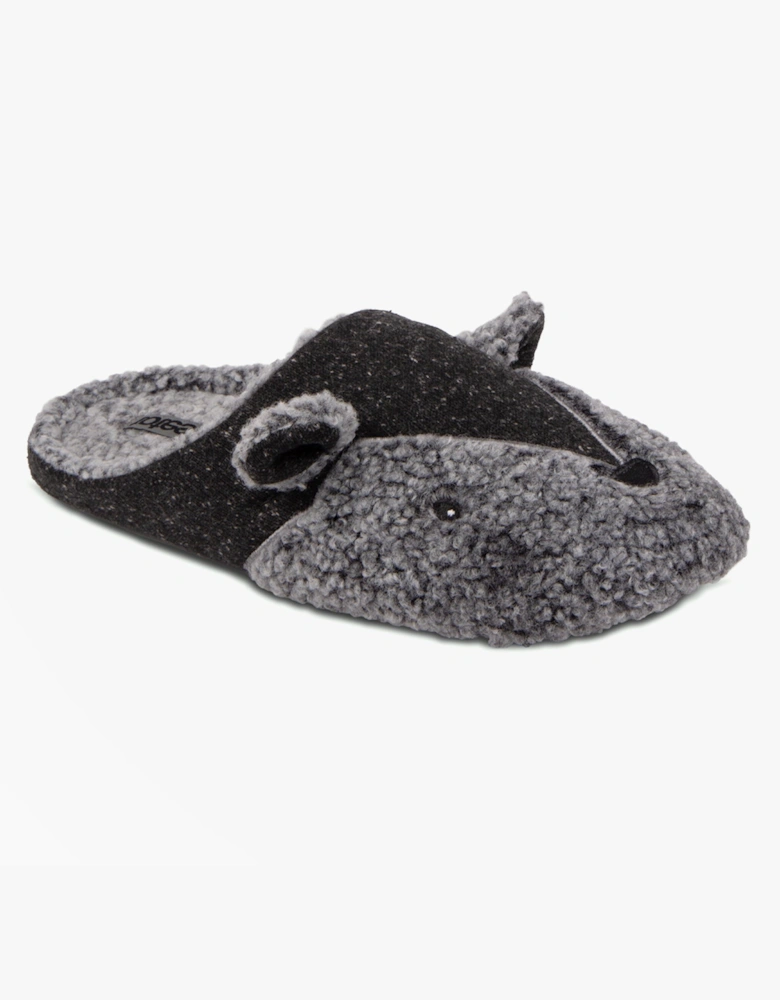 NOVELTY APPLIQUE Mule Slippers Mens Novelty