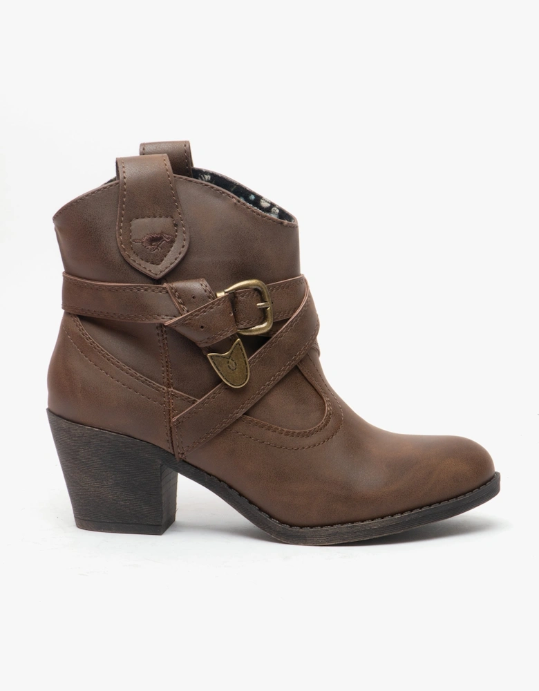 SATIRE Womens Western Boots Dark Brown