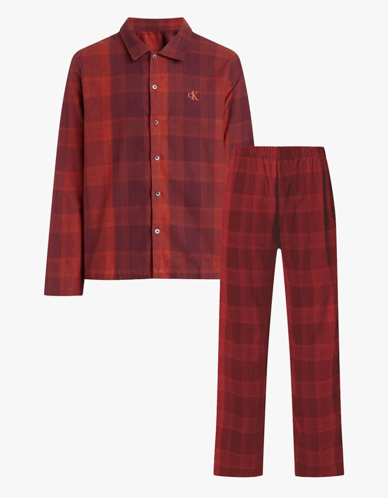 FLANNEL Mens Pyjama Set Red