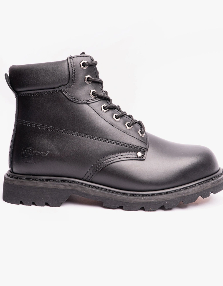 KNIGHT Mens Safety Boots Black