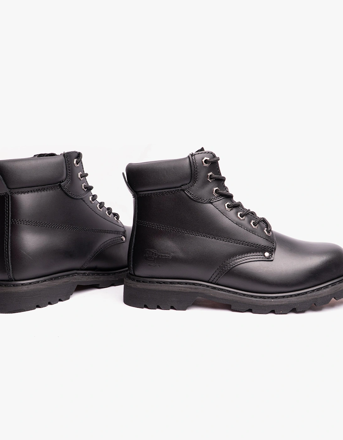 KNIGHT Mens Safety Boots Black