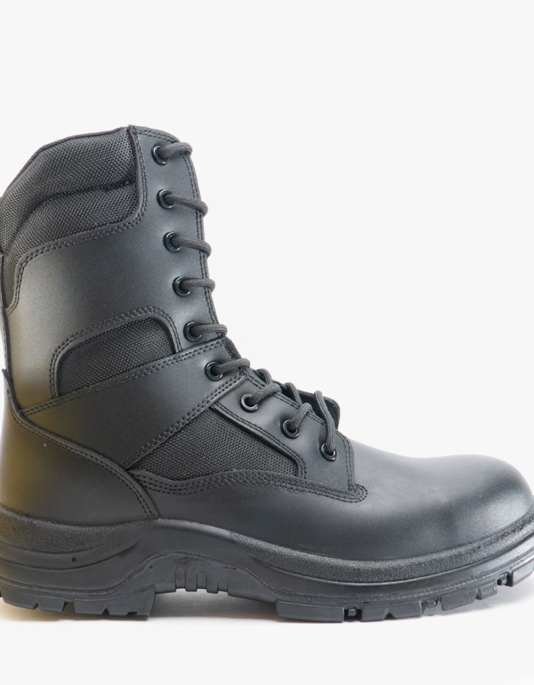 FS009C Unisex Leather Safety Boots Black