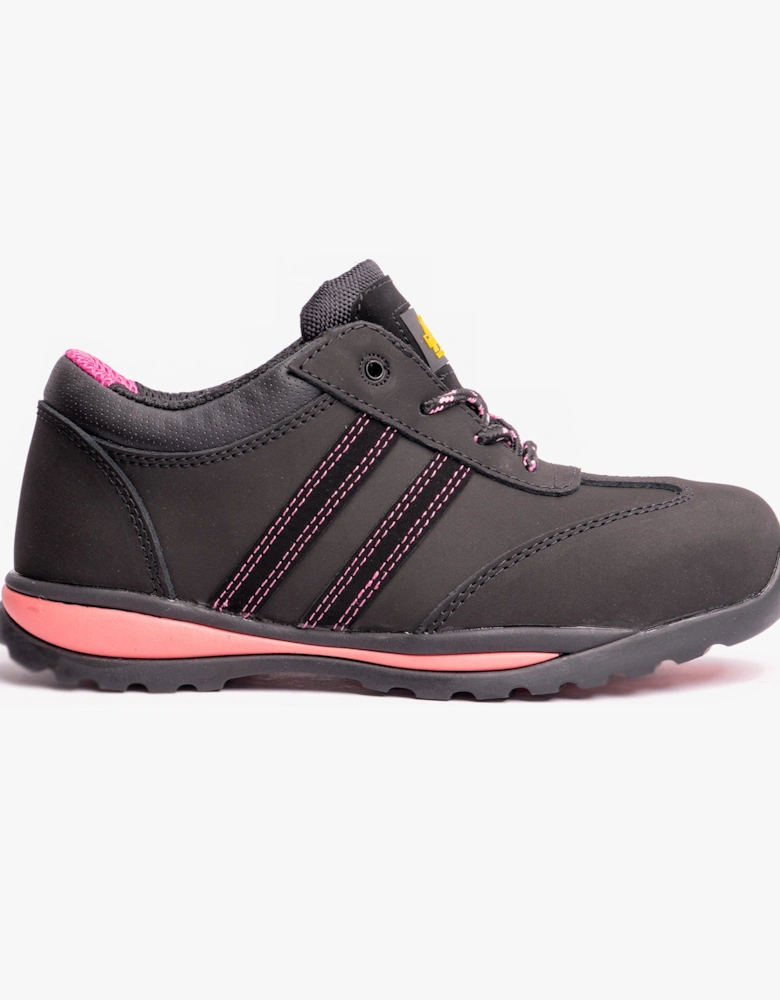 FS47 Womens Leather Safety Trainers Black