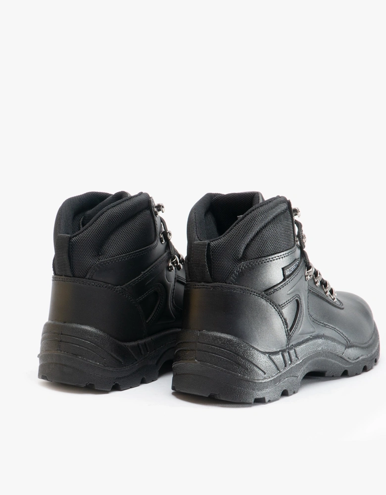 FS218 Unisex Leather Safety Boots Black