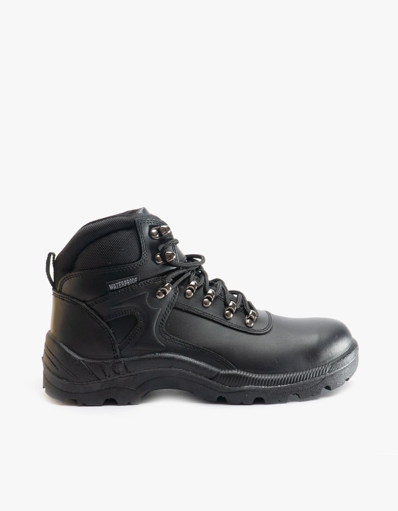 FS218 Unisex Leather Safety Boots Black