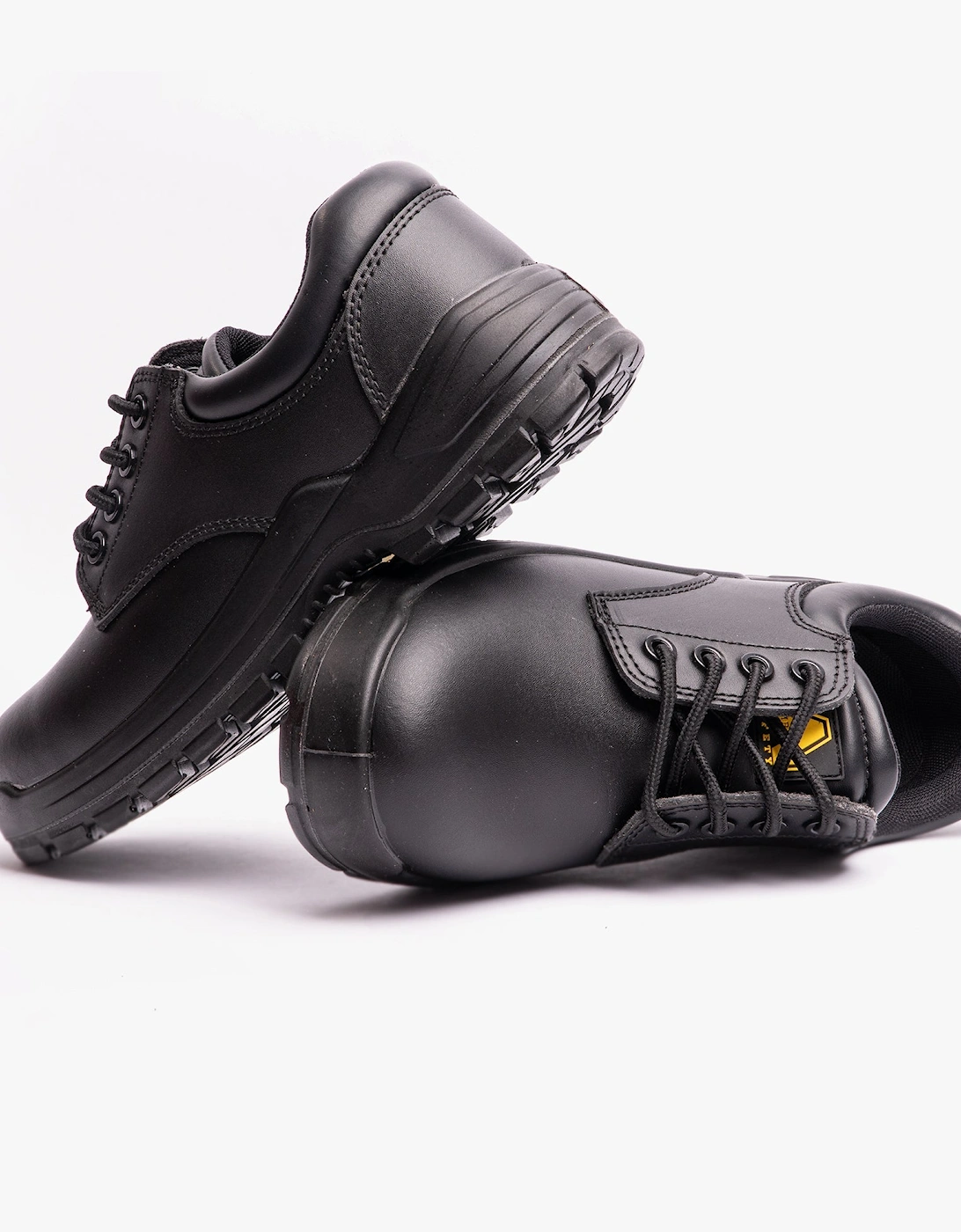 FS38C Unisex Leather Safety Shoes Black