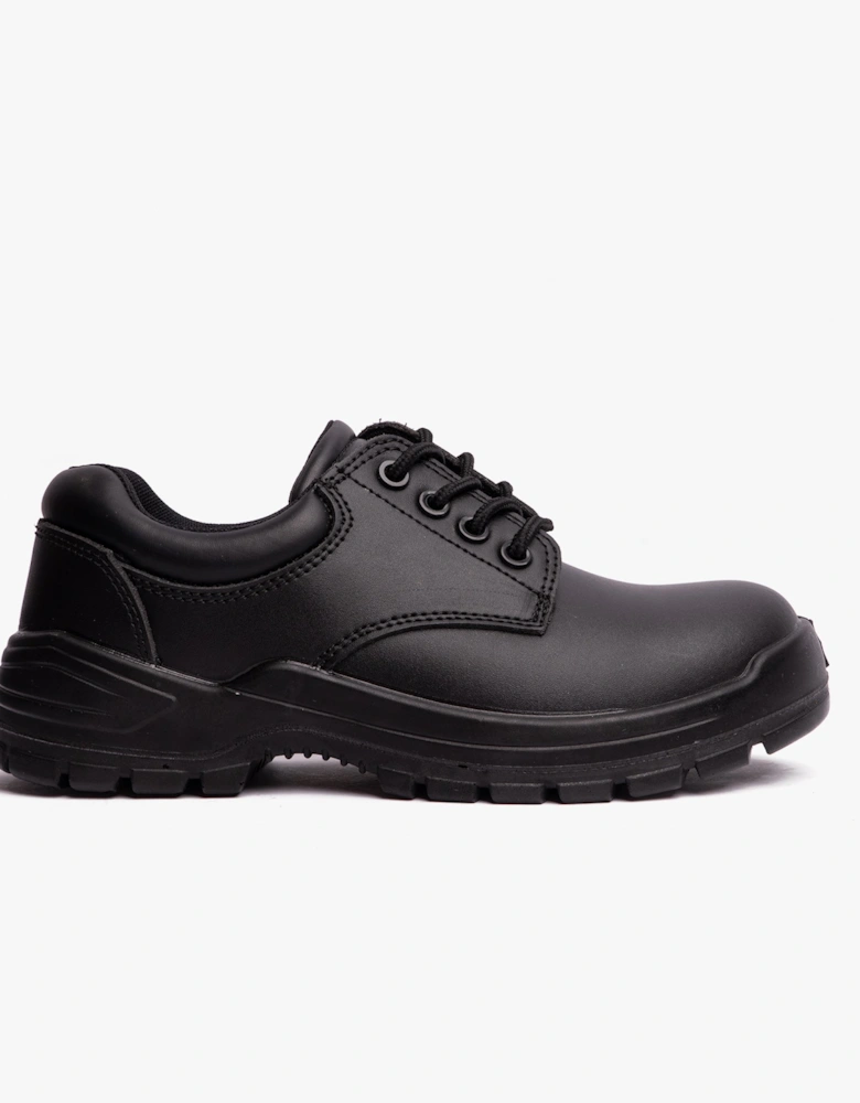 FS38C Unisex Leather Safety Shoes Black