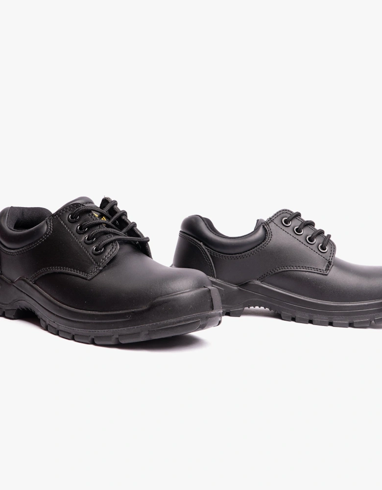 FS38C Unisex Leather Safety Shoes Black