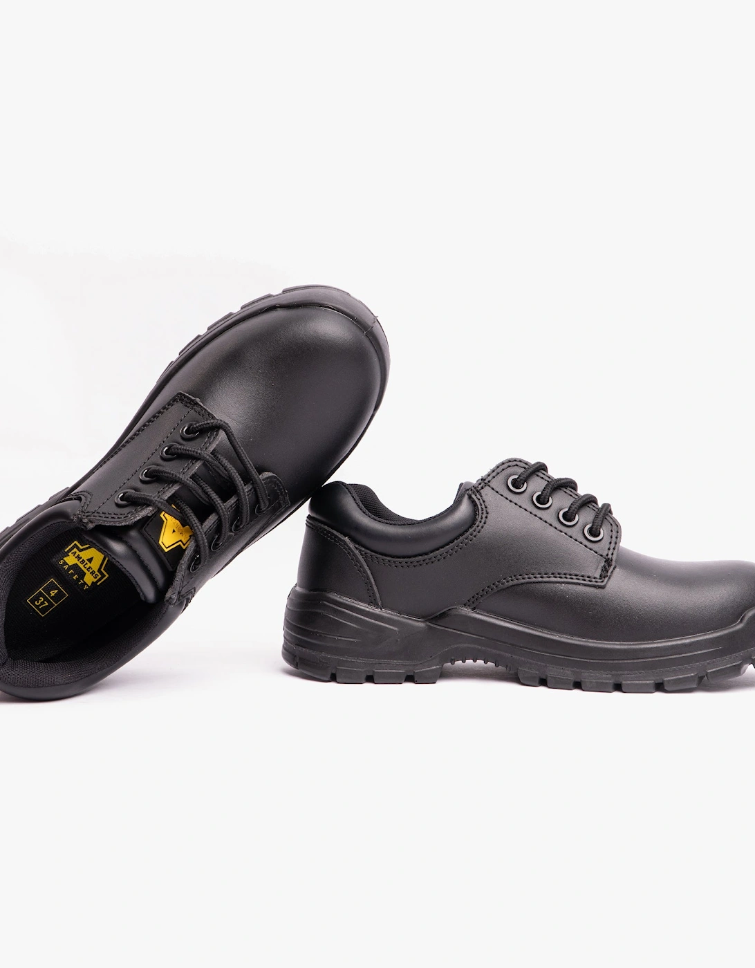 FS38C Unisex Leather Safety Shoes Black