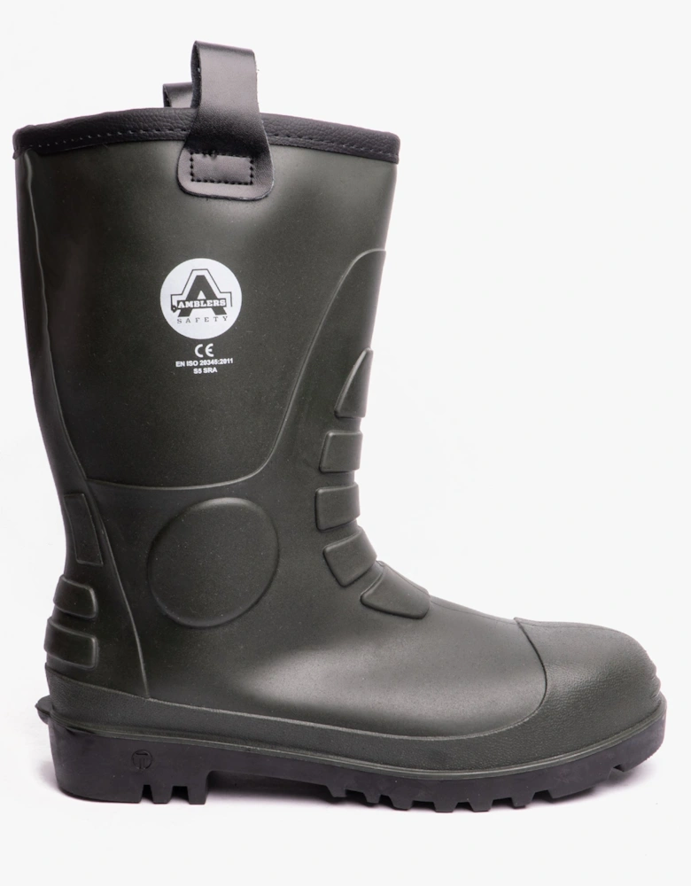 FS97 Unisex Safety Rigger Wellington Boots Green