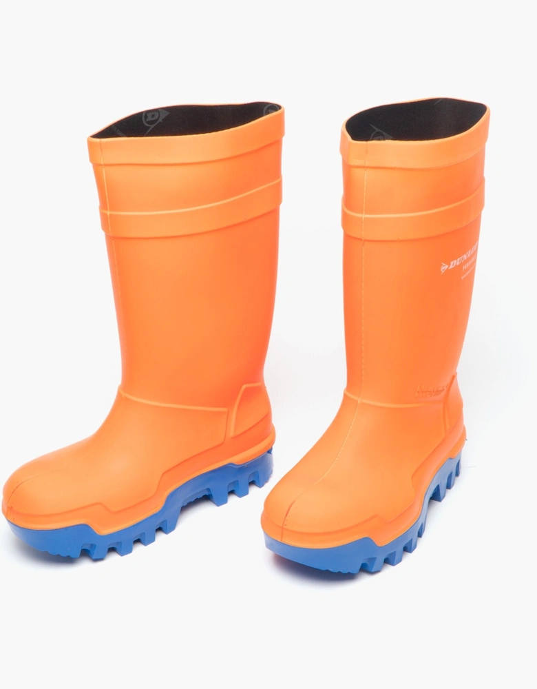 Dunlop PUROFORT THERMO+ Unisex Waterproof Insulated Safety Wellingtons Orange