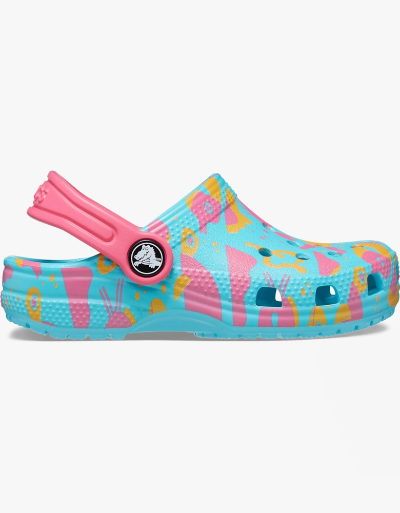 209039-6WA CLASSIC ISLAND ESCAPE Kids Clogs Hyper Pink/Multi