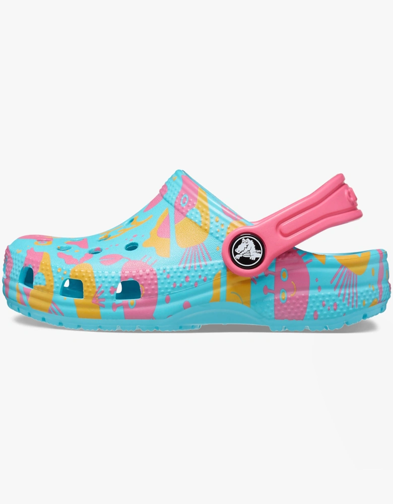 209039-6WA CLASSIC ISLAND ESCAPE Kids Clogs Hyper Pink/Multi