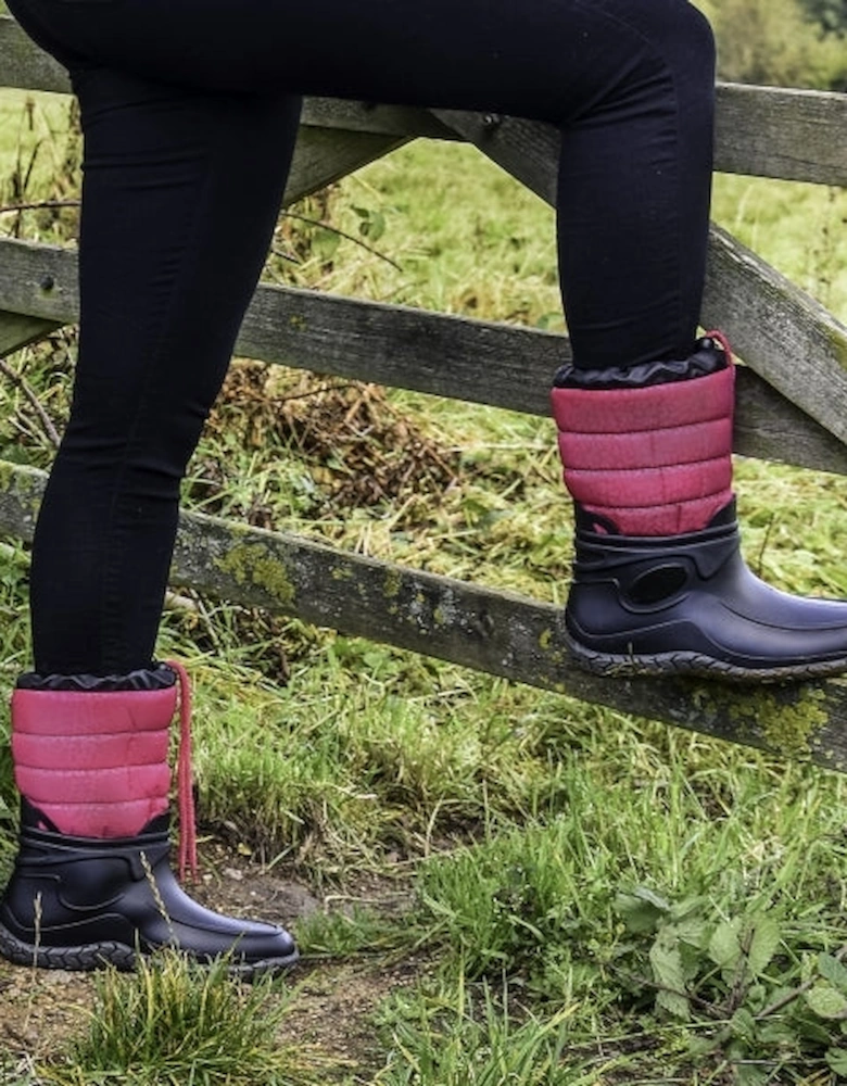 NORDIC Womens Boots Black/Pink Leopard
