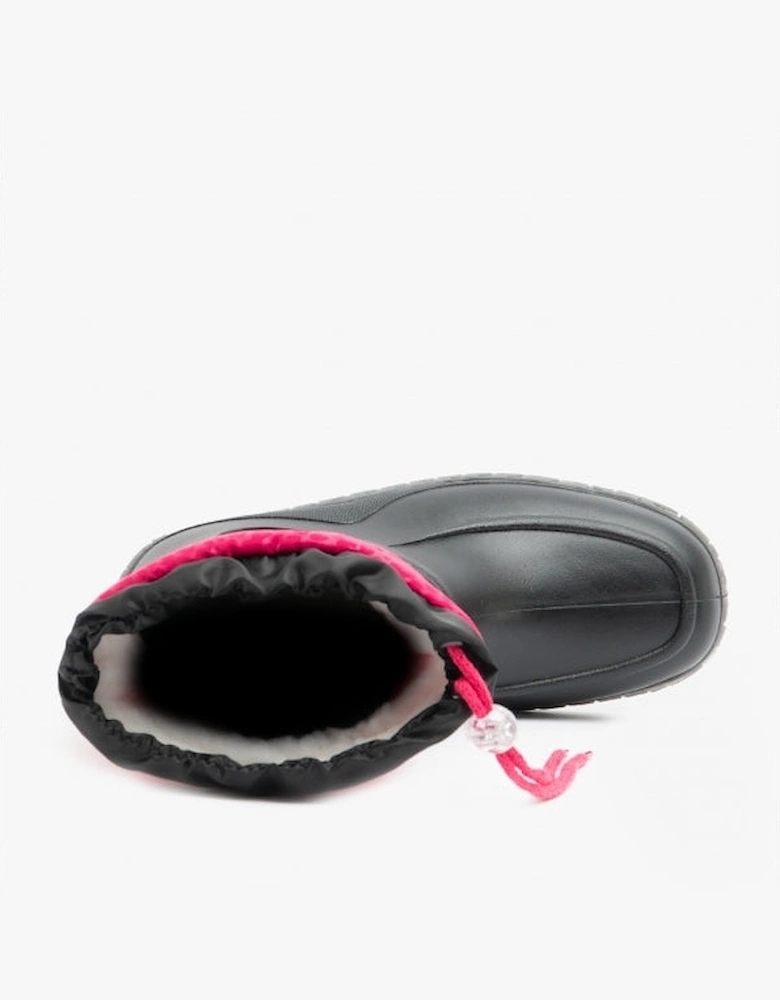 NORDIC Womens Boots Black/Pink Leopard