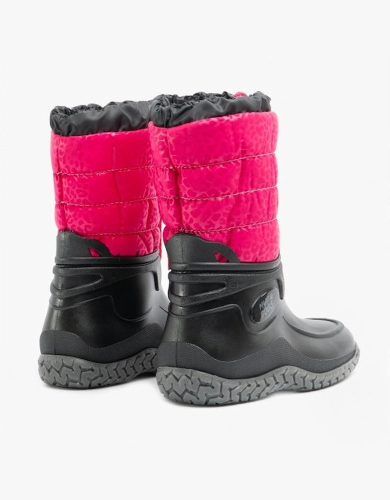 NORDIC Womens Boots Black/Pink Leopard