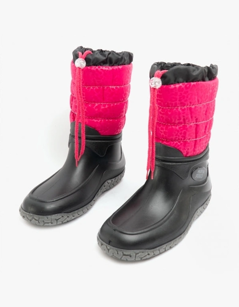 NORDIC Womens Boots Black/Pink Leopard