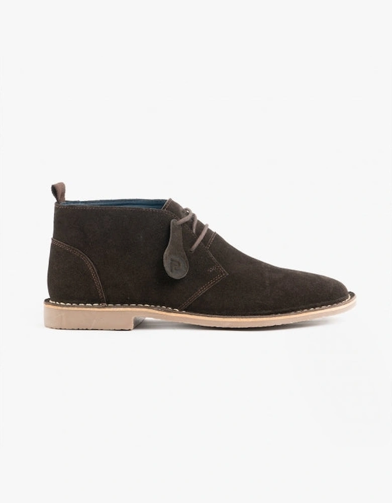 VESPA Unisex Desert Boots Dark Brown